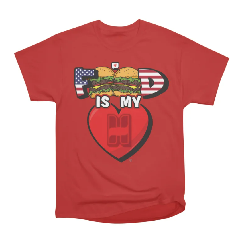 Red Burger Love T-Shirt
