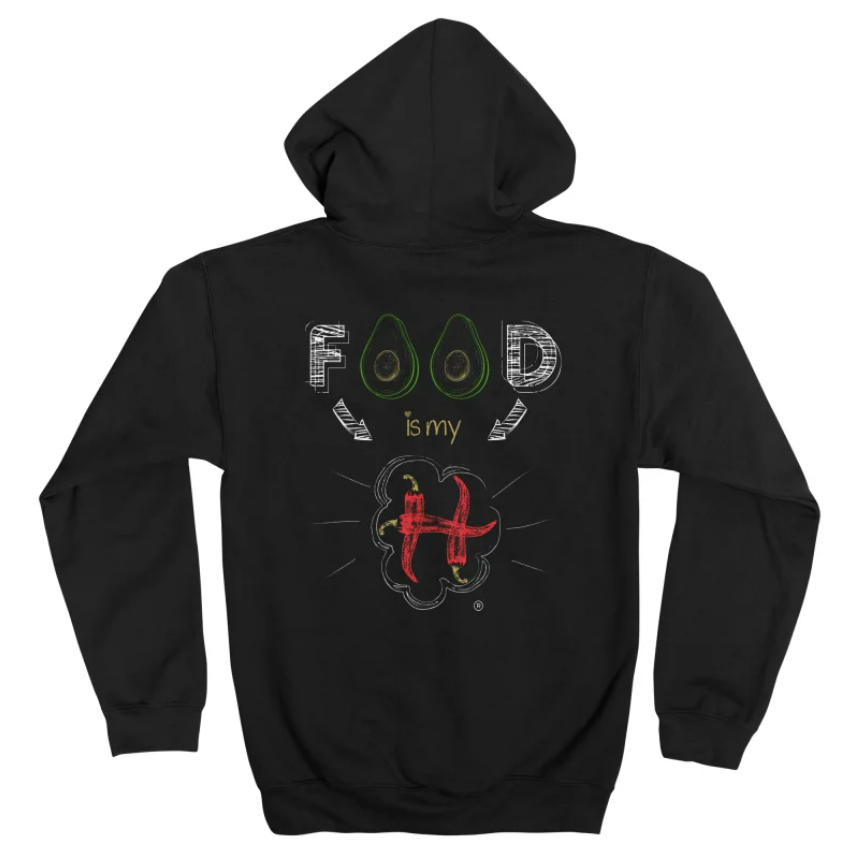 Black Avocado Zip-Up Hoodie