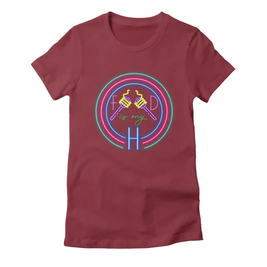 Fitted Red Pasta T-Shirt