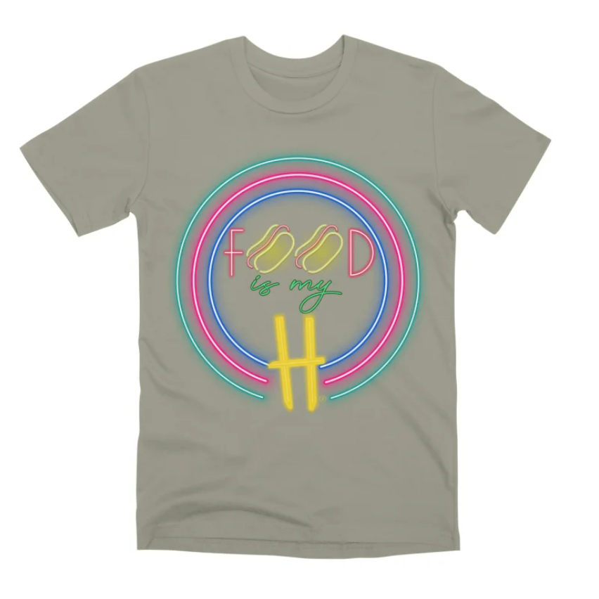 Hot Dog Neon Grey T-Shirt