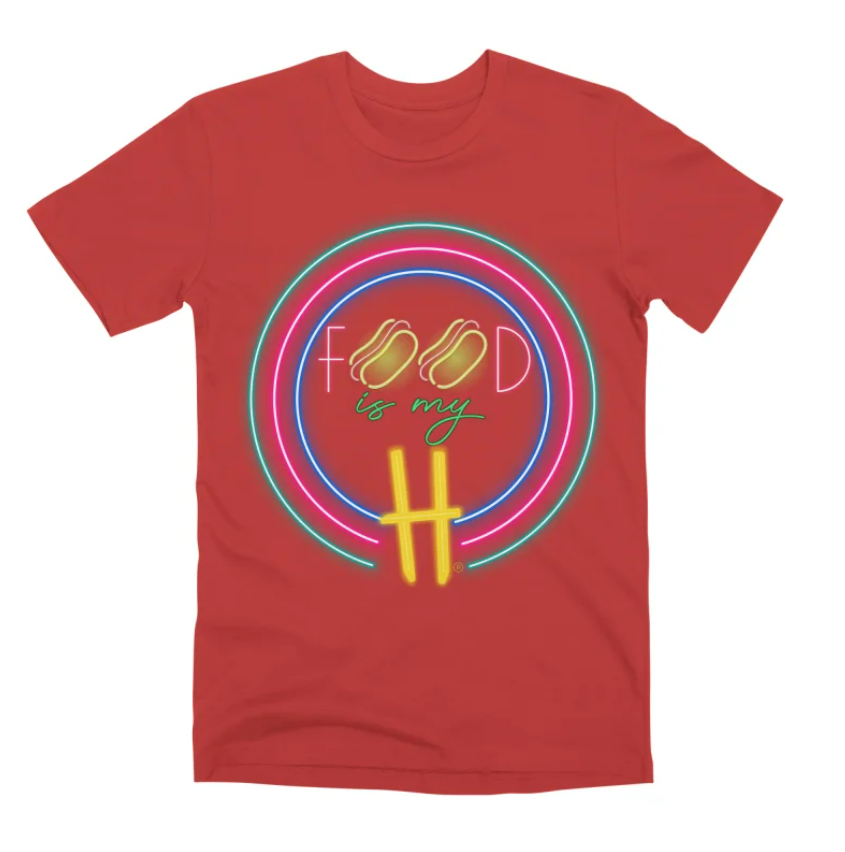 Hot Dog Neon Red T-Shirt