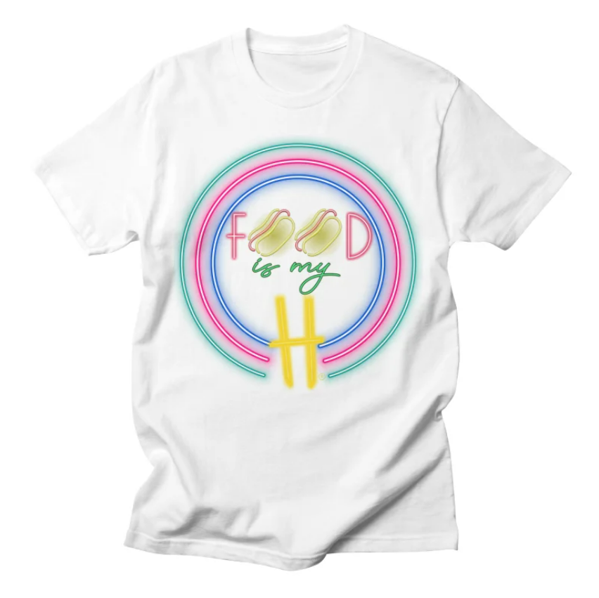 Hot Dog Neon White Shirt
