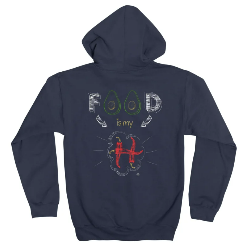 Navy Avocado Zip-Up Hoodie