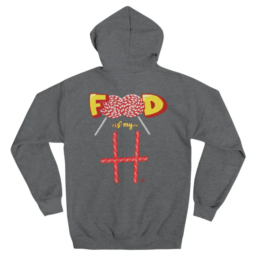 Women Food-themed Grey Zip-Up Hoodie
