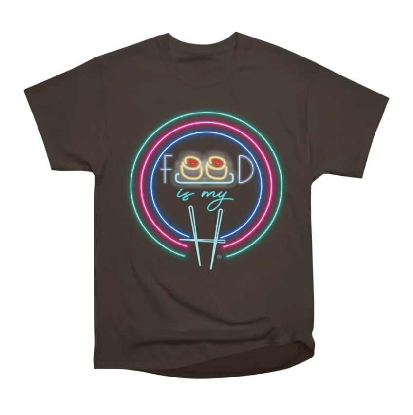 Brown neon Sushi T-shirt