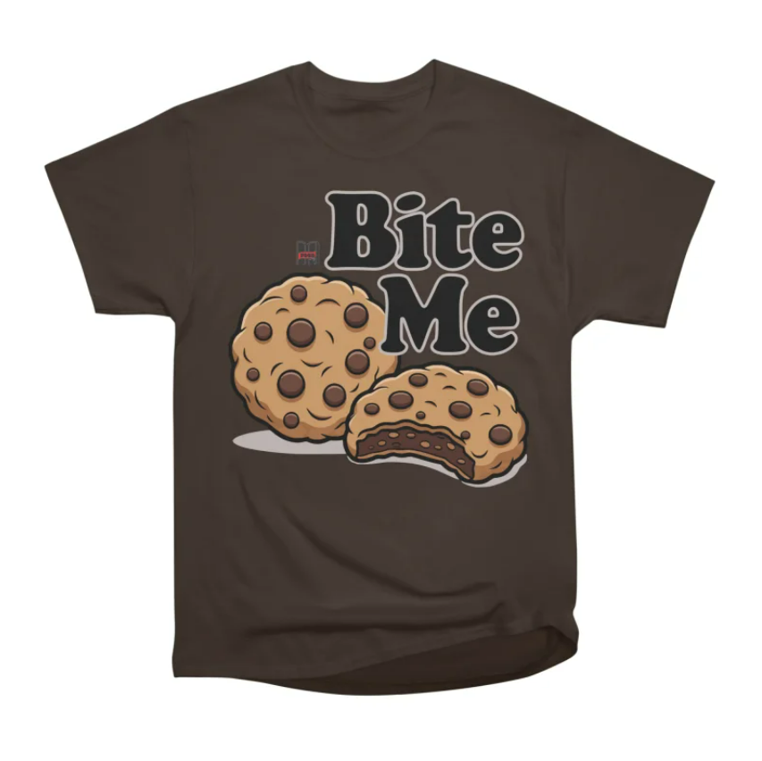 brown cookie t-shirt