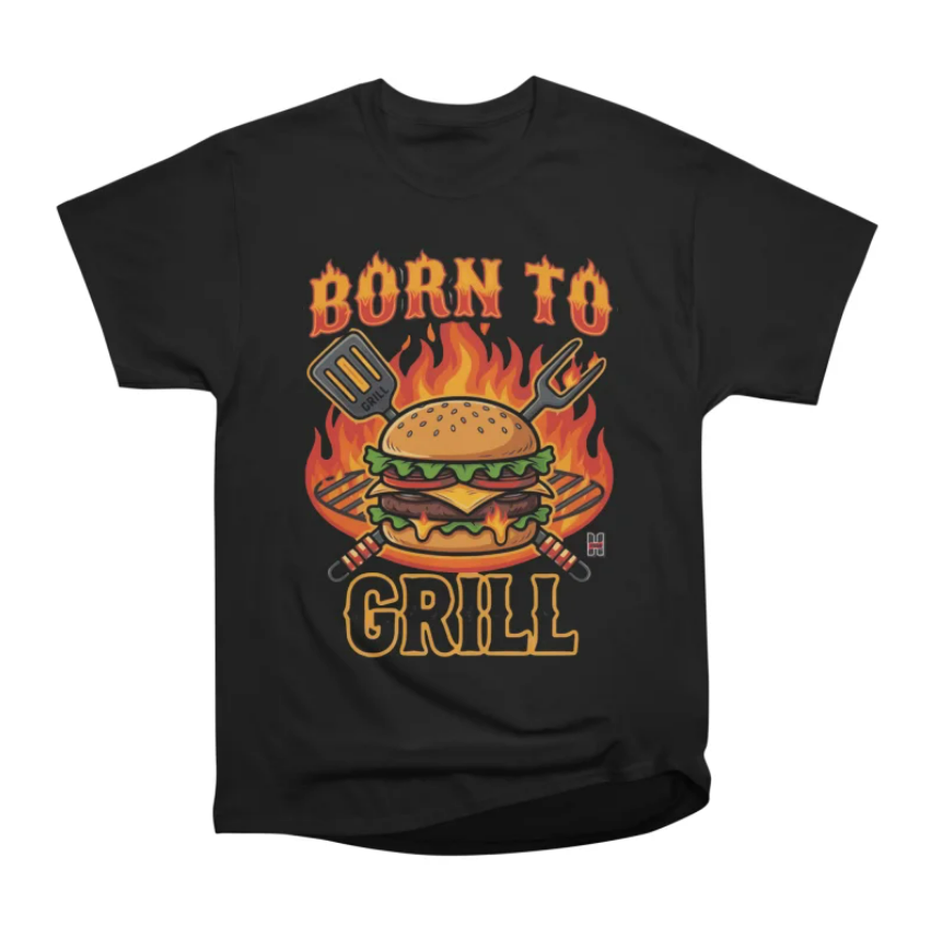 Black burger shirt