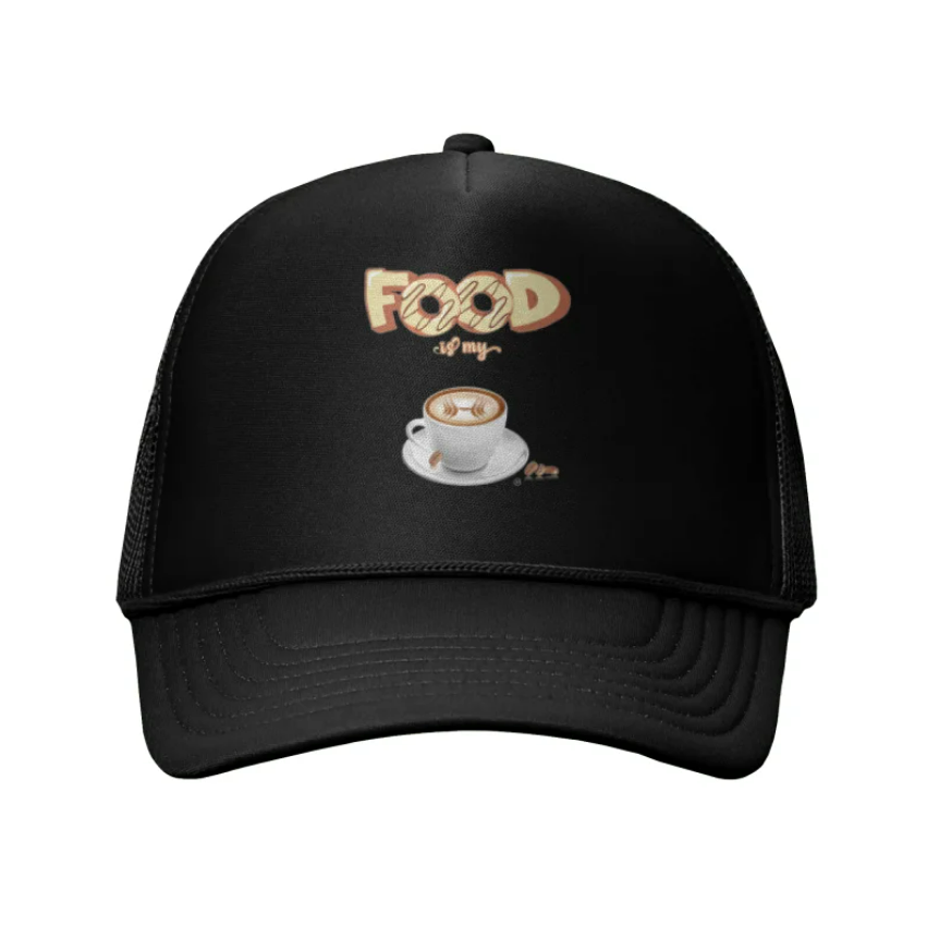 Black donut hat