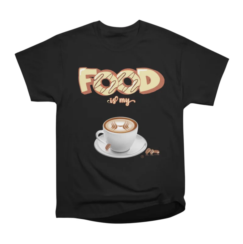 Black donut t-shirt