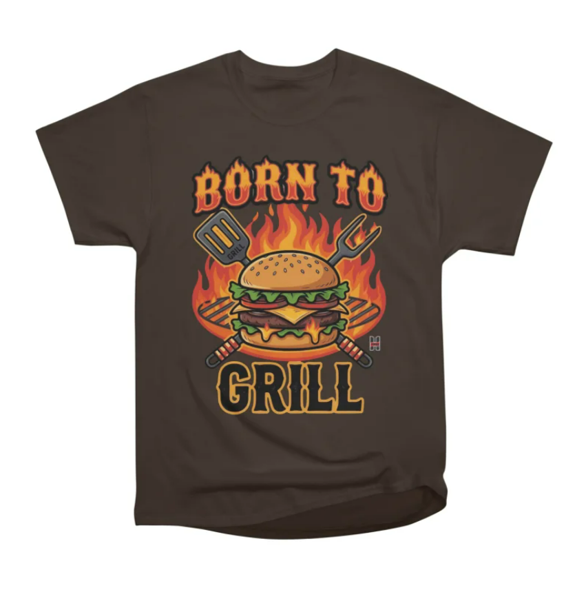 Brown burger shirt
