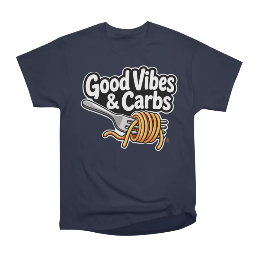 Good Vibes & Carbs Navy T-Shirt