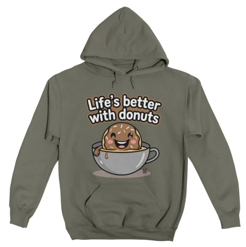 Green donut hoodie