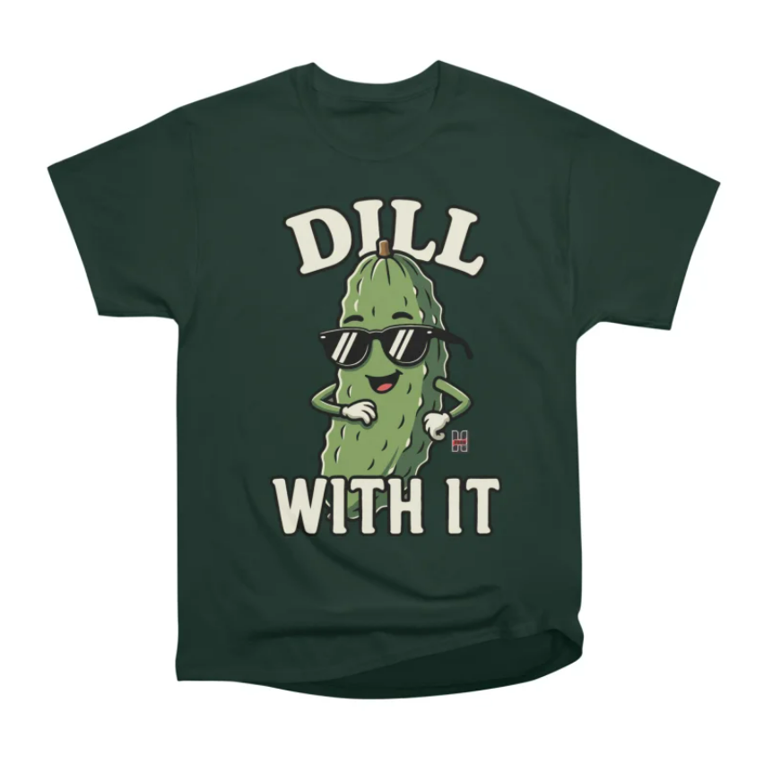 Green pickle t-shirt