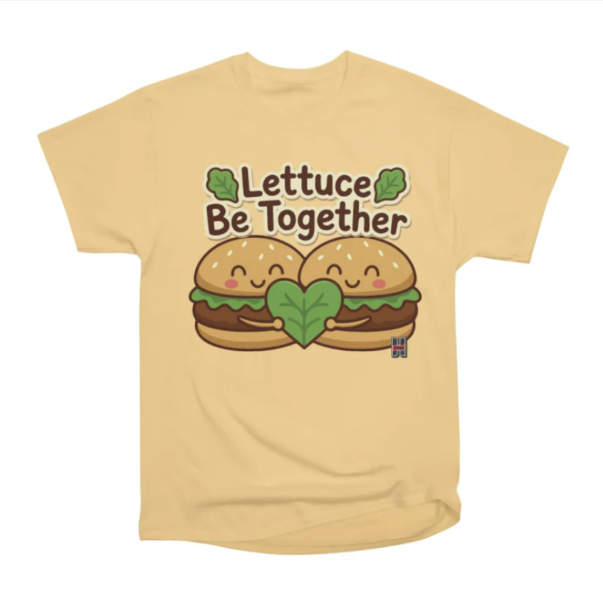 Orange burger t-shirt