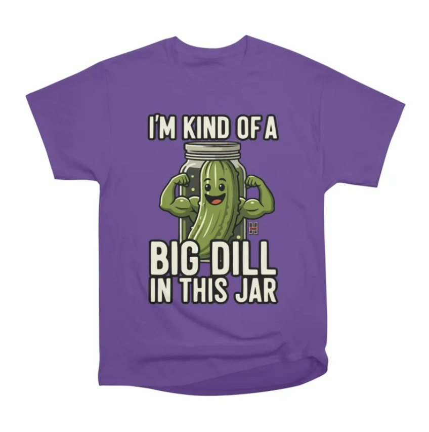 Purple pickle shirt