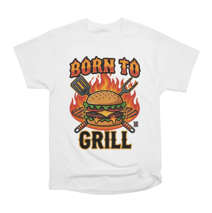 White burger shirt