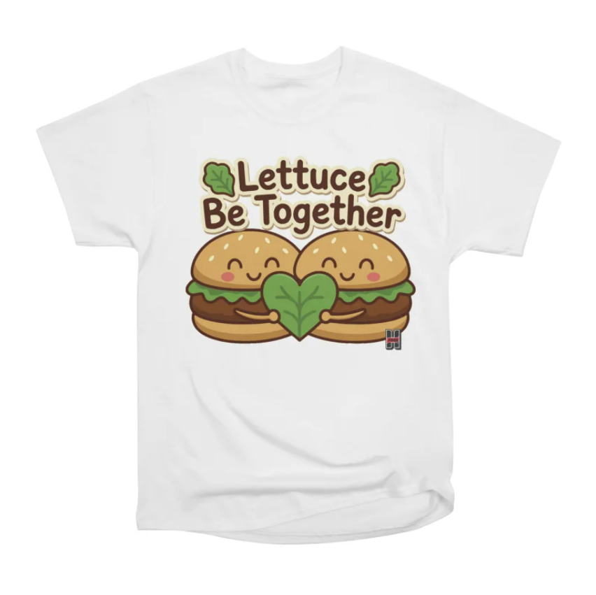 White burger t-shirt